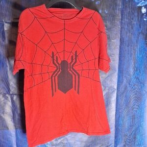 marvel spider-man  red graphic tee